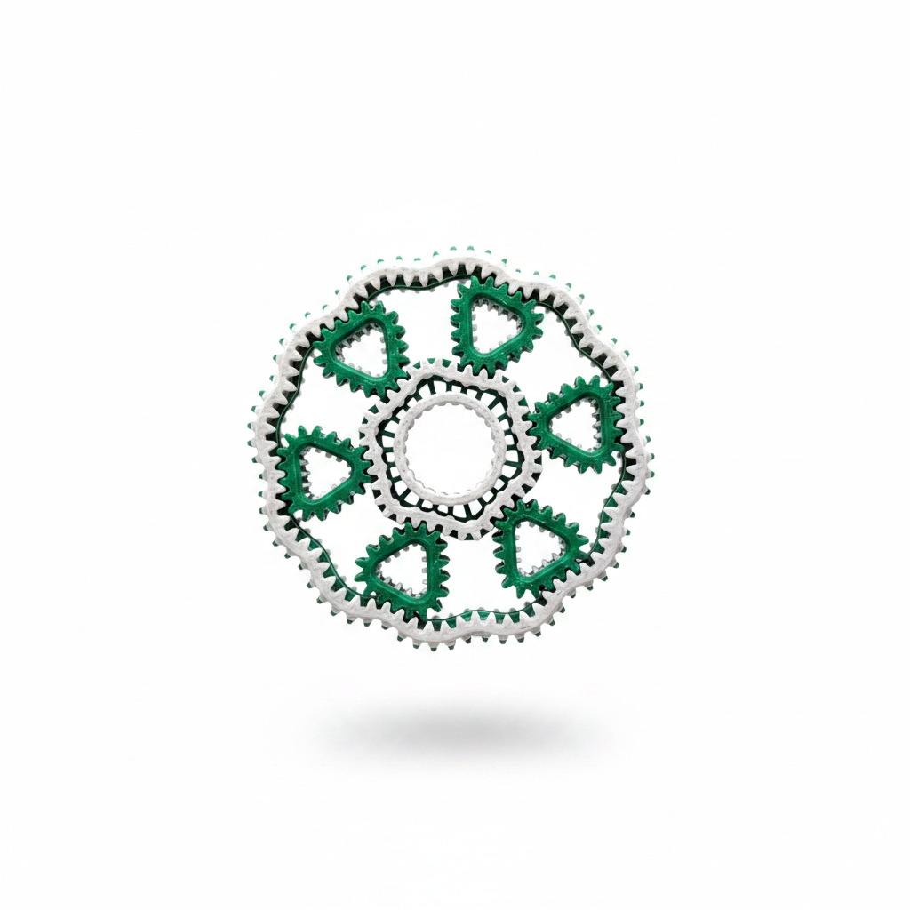 3D Printed Gear Fidget Spinner - No Hand